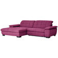 ECKSOFA  in Webstoff Lila  180/265 cm  - Lila/Schwarz, Design, Textil/Metall (180/265cm) - Carryhome