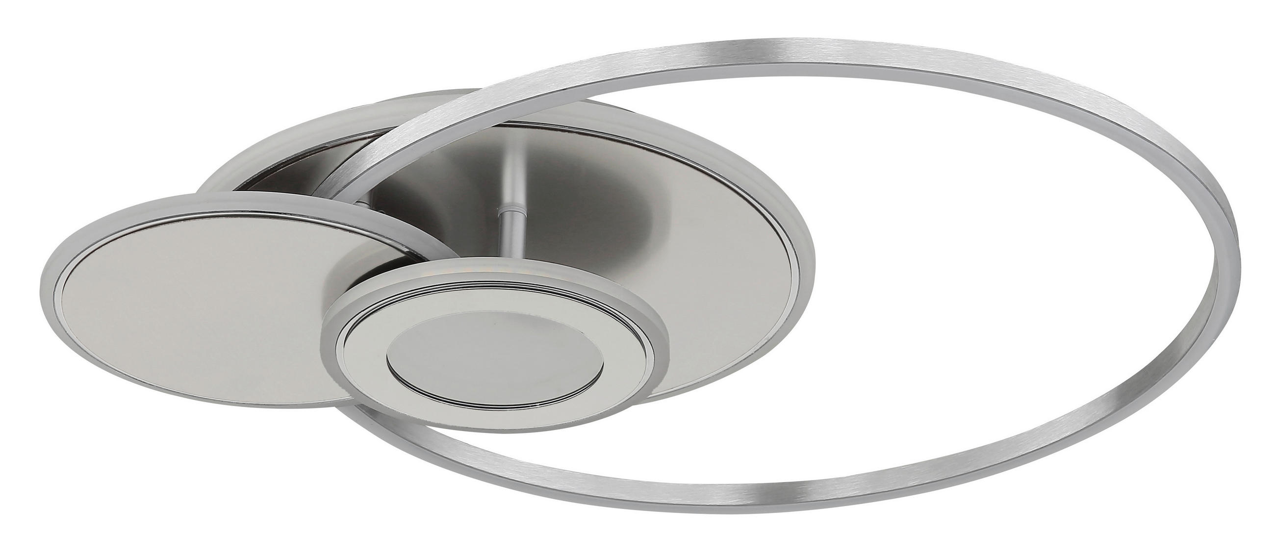 Globo Led-Deckenleuchte Beltran Opal, Silber 45x7.5x56 cm