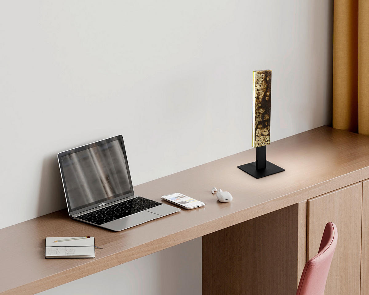 LED-TISCHLEUCHTE Oxira 14/40/14 cm  - Multicolor/Schwarz, Design, Kunststoff/Metall (14/40/14cm) - Dieter Knoll