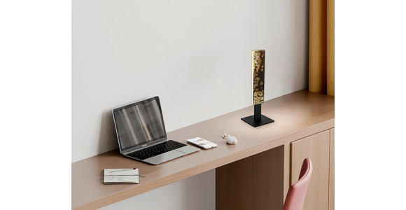 LED-TISCHLEUCHTE Oxira 14/40/14 cm  - Multicolor/Schwarz, Design, Kunststoff/Metall (14/40/14cm) - Dieter Knoll