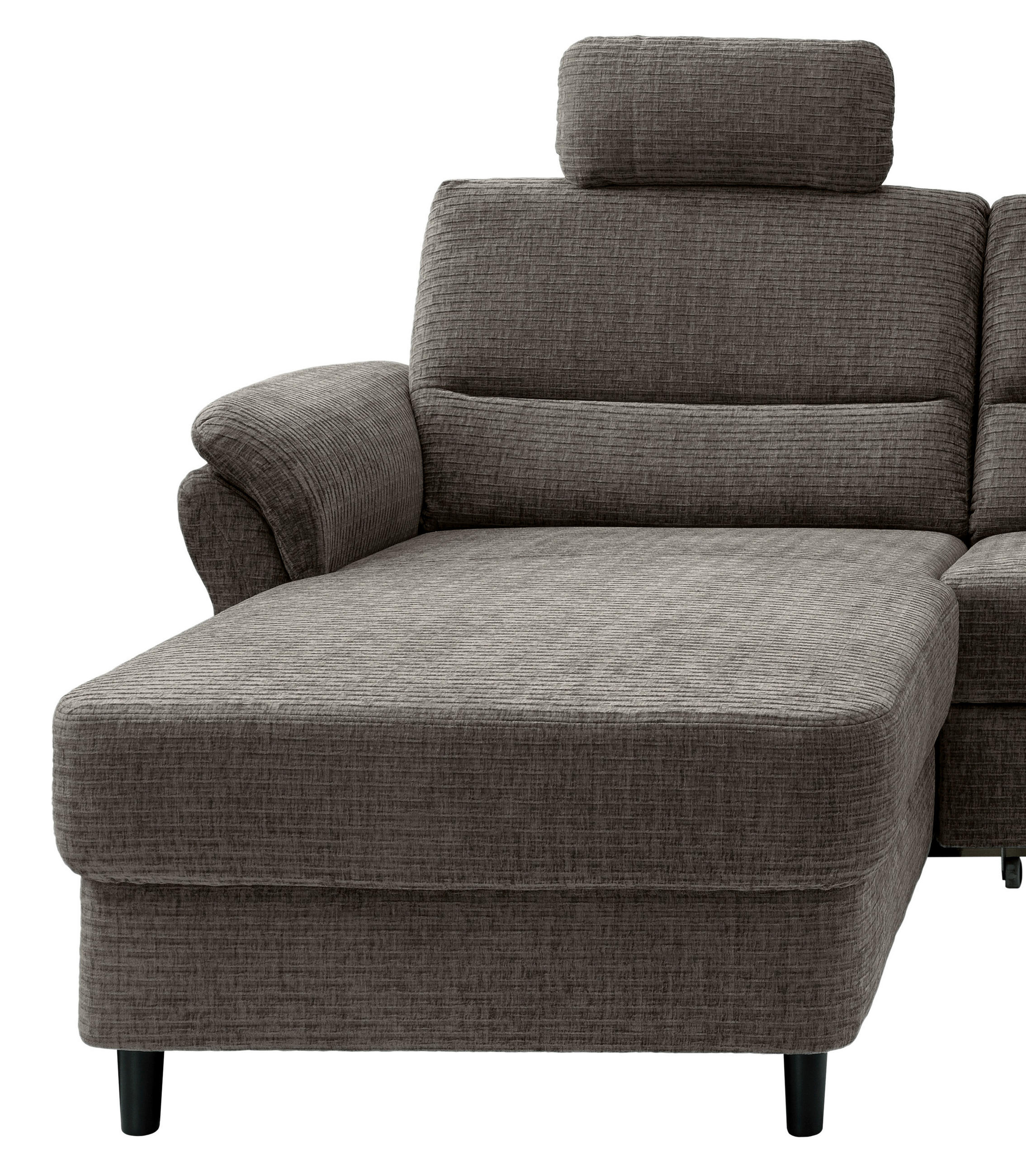 Thumbnail - Livetastic Ecksofa, Graubraun, Textil, Buche, 5-Sitzer, Ottomane links, L-Form, 279x176 cm, Made in EU, Schlafen auf Sit...