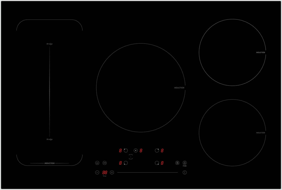 INDUKTIONSKOCHFELD  - Schwarz, Basics, Glas (77/6/52cm) - PKM