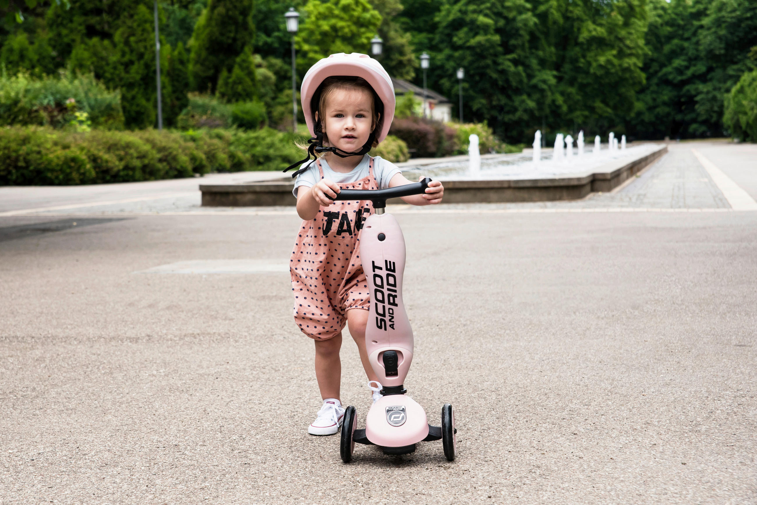 2IN1-KINDERSCOOTER Highwaykick 1 - Rosa, Trend, Kunststoff/Metall (24/37/55cm) - Scoot and Ride