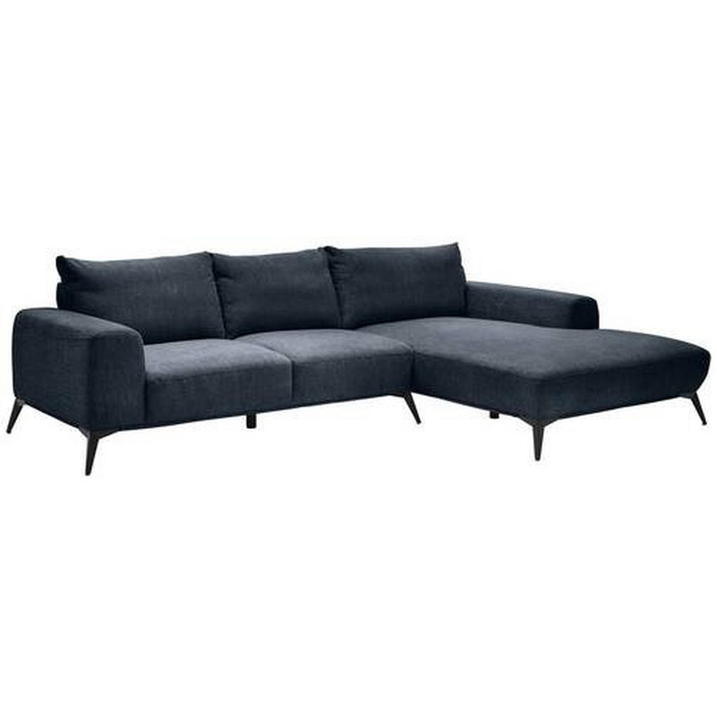 Thumbnail - Stylife Ecksofa, Dunkelblau, Textil, 3-Sitzer, Füllung: Schaumstoff, Ottomane rechts, L-Form, 298x187 cm, Stoffauswahl, ...