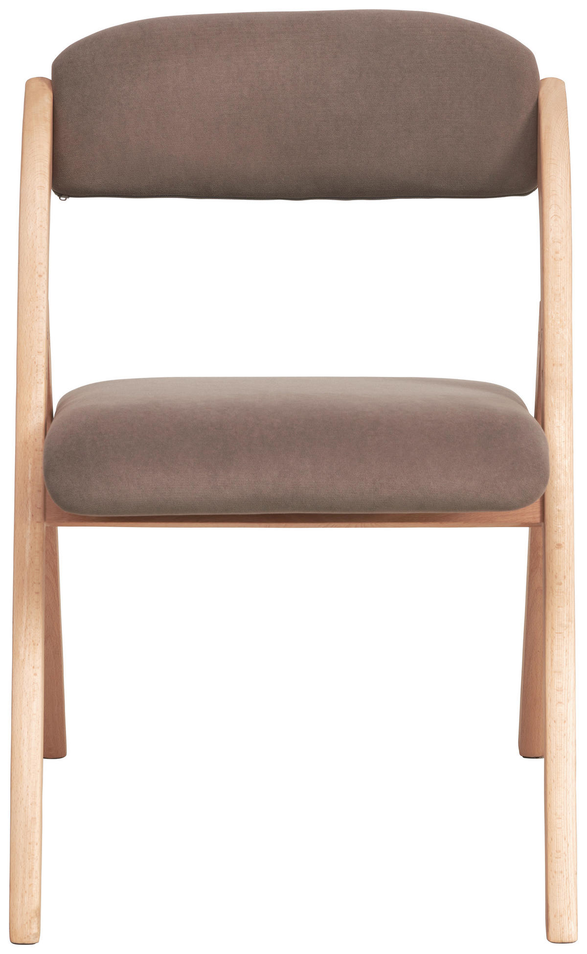 ARMLEHNSTUHL  in Samt  - Naturfarben/Braun, MODERN, Holz/Textil (52/78/53cm) - MID.YOU