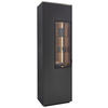 VITRINE Anthrazit  60,8/198,6/40 cm  - Anthrazit/Schwarz, Design, Glas/Holz (60,8/198,6/40cm) - Dieter Knoll