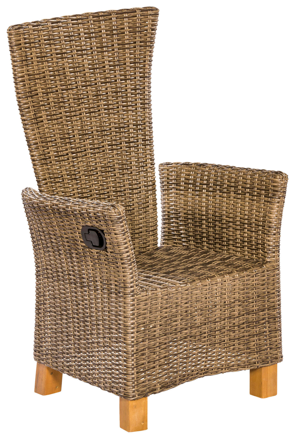 GARTENSESSEL Holz, Metall, Kunststoff, Textil Naturfarben, Akaziefarben, Cappuccino  - Naturfarben/Akaziefarben, KONVENTIONELL, Holz/Kunststoff (59/110/65,5cm) - Gardenson