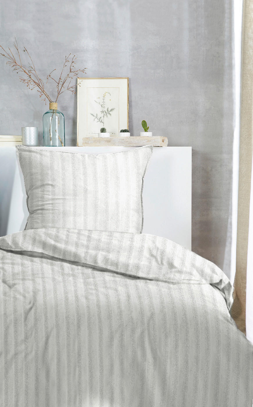 POVLEČENÍ, renforcé, šedá, 135/200 cm - šedá, Basics, textil (135/200cm)