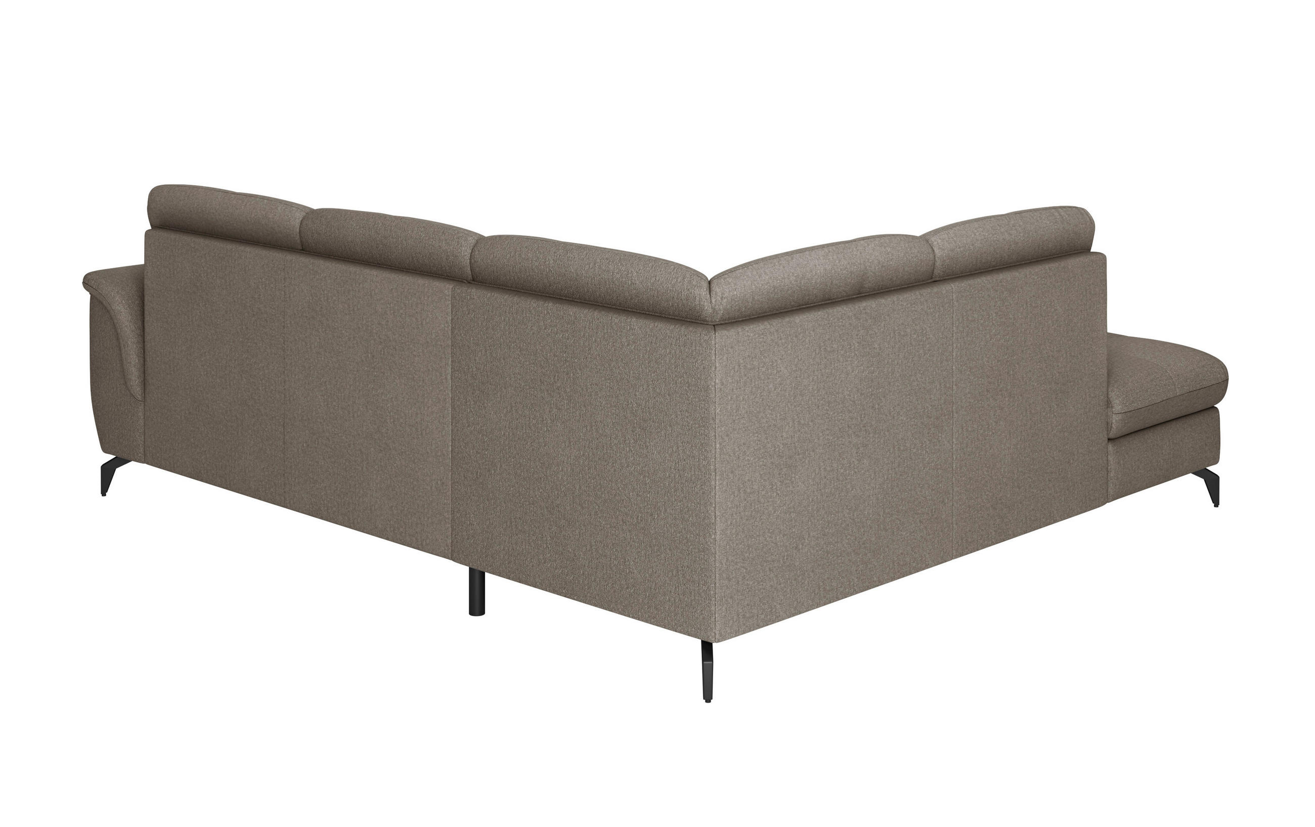 Thumbnail - Sit & More Ecksofa Zora E, Schlamm, Textil, 5,5-Sitzer, Ottomane links, L-Form, 244x212 cm, Goldenes M, Oeko-Tex® Standa...