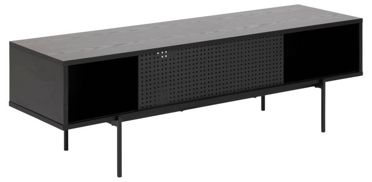 TV-BÄNK 140/44,5/40 cm  - svart, Modern, metall/trämaterial (140/44,5/40cm) - Best Price