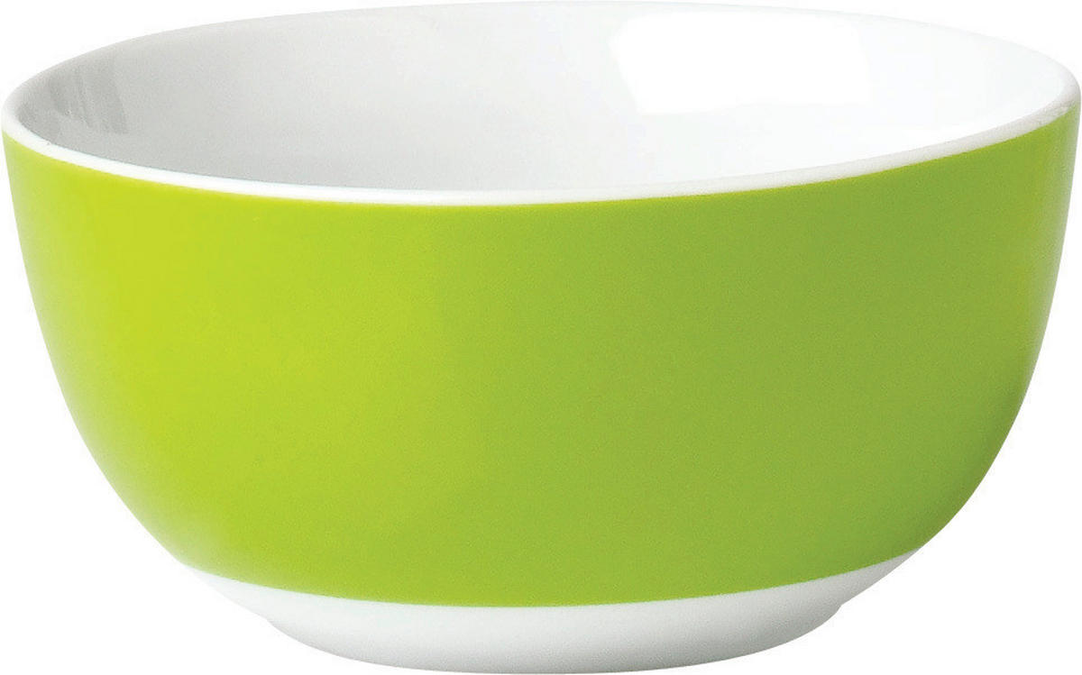 MÜSLISCHALENSET VARIO  - Weiß/Grün, Basics, Keramik (14/6cm) - Van Well