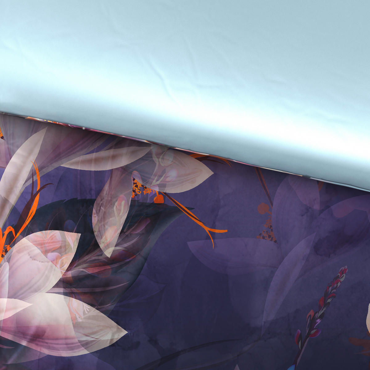 POVLEČENÍ, satén, fialová, 140/200 cm - fialová, Konvenční, textil (140/200cm) - Esposa