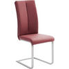 SCHWINGSTUHL  in Edelstahl Lederlook  - Edelstahlfarben/Bordeaux, Design, Textil/Metall (42/104/61cm) - MID.YOU