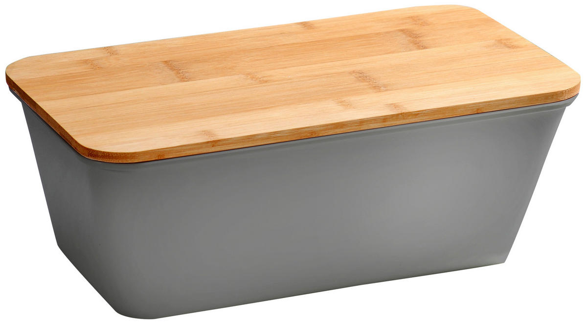 BROTKASTEN - Grau, Basics, Holz/Kunststoff (36/21.5/17cm) - Kesper