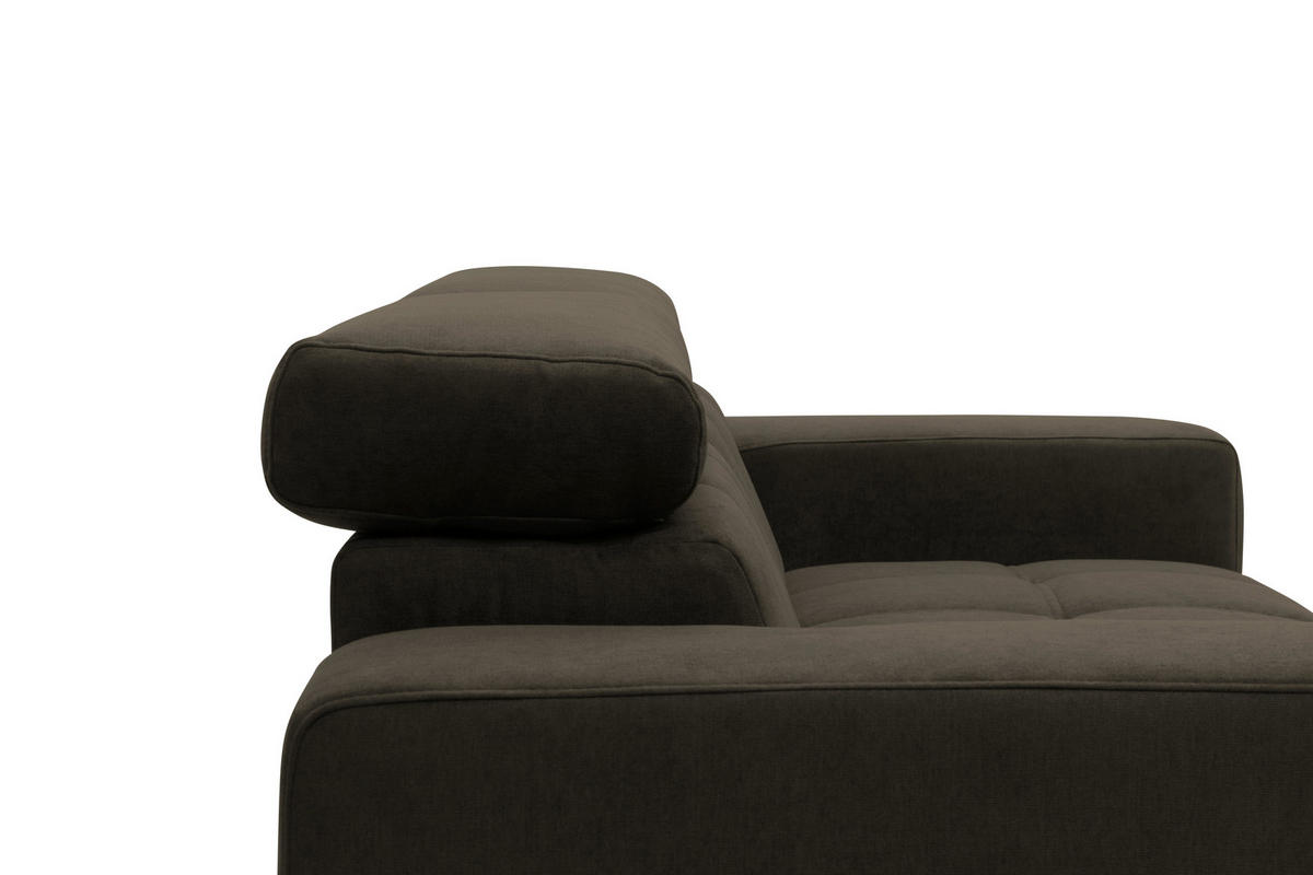 2-SITZER-SOFA TRENTO Mikrofaser  - Dunkelgrau/Schwarz, MODERN, Textil/Metall (208/79/104cm) - MID.YOU