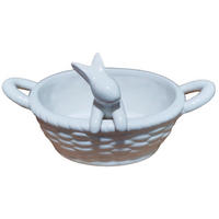 DEKOKORB  - Weiß, LIFESTYLE, Keramik (20,5/13/10cm)