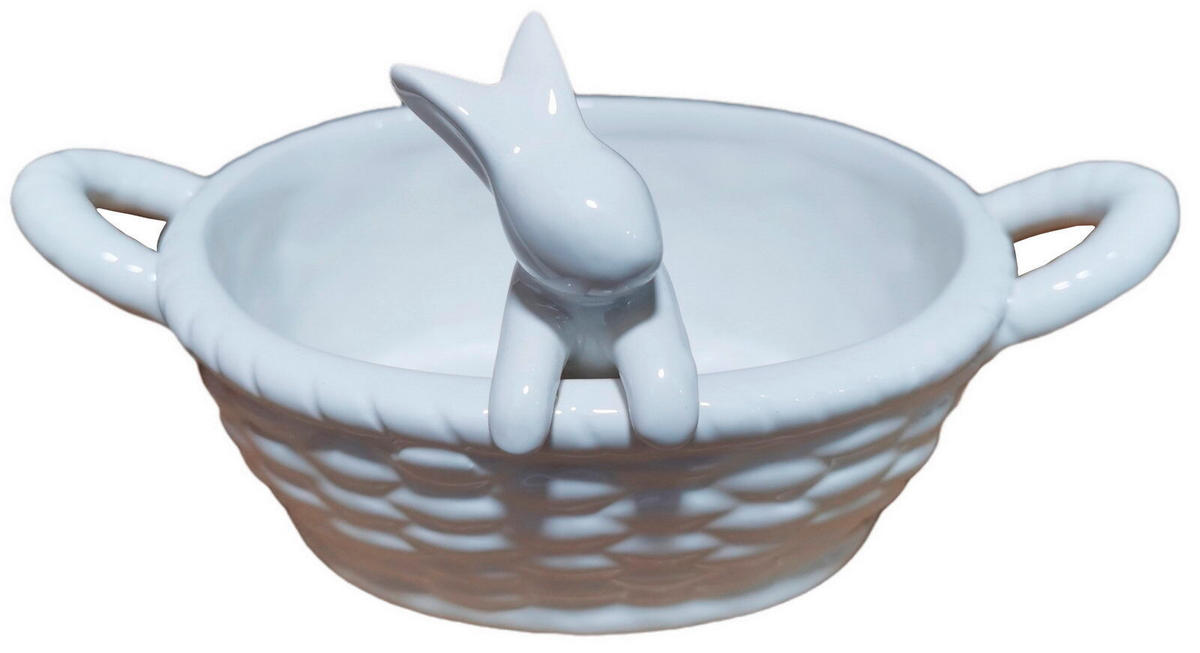 DEKOKORB  - Weiß, LIFESTYLE, Keramik (20,5/13/10cm)