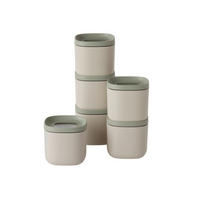 FRISCHHALTEDOSENSET  - Salbeigrün/Creme, Basics, Kunststoff (6,9/6,9/6,6cm) - BergHOFF