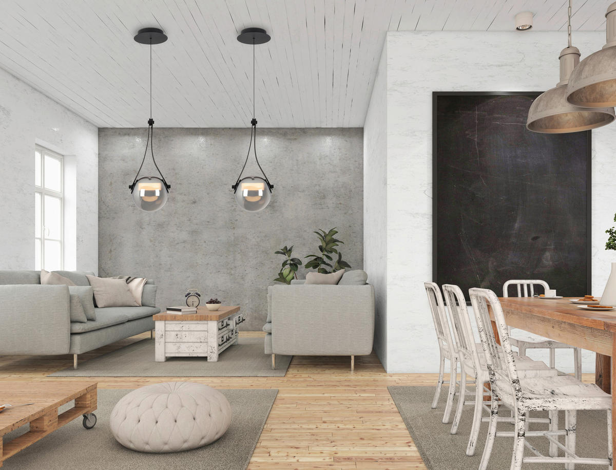 LED LUSTER  23/215 cm      - boja hroma/crna, Dizajnerski, staklo/metal (23/215cm) - Dieter Knoll