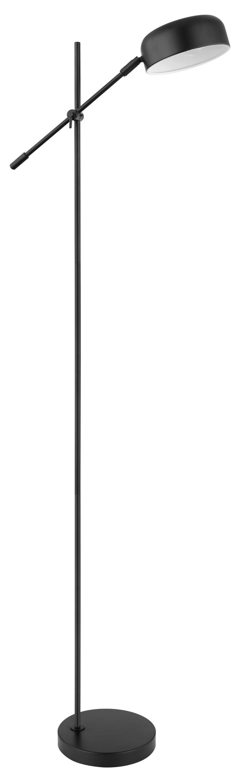 STEHLEUCHTE 47,7/20/139 cm    - Schwarz, Basics, Metall (47,7/20/139cm) - Globo