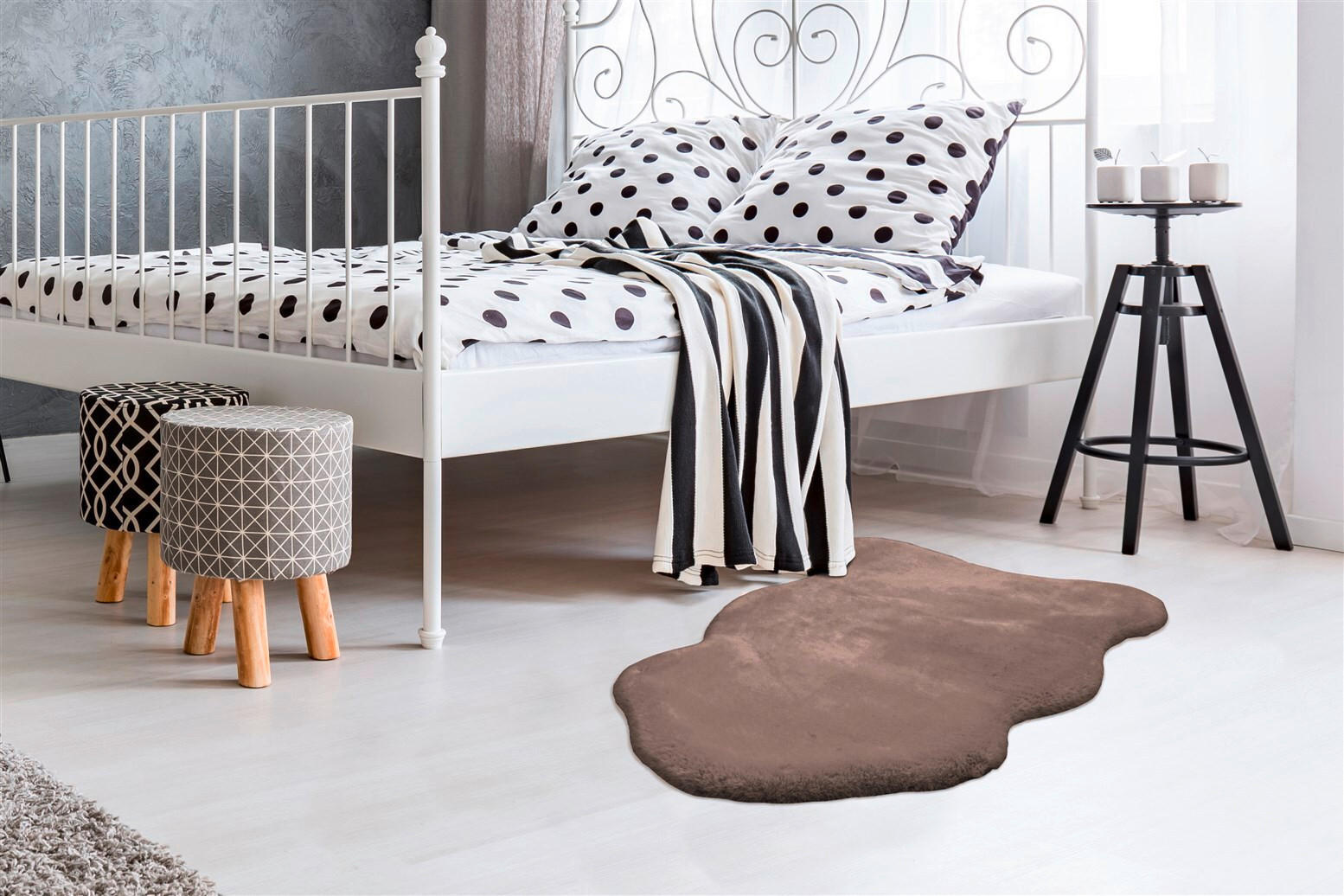 TEPPICH 60/90 cm Rabbit Light 825 Taupe Braun  - Braun, KONVENTIONELL, Kunststoff/Textil (60/90cm)