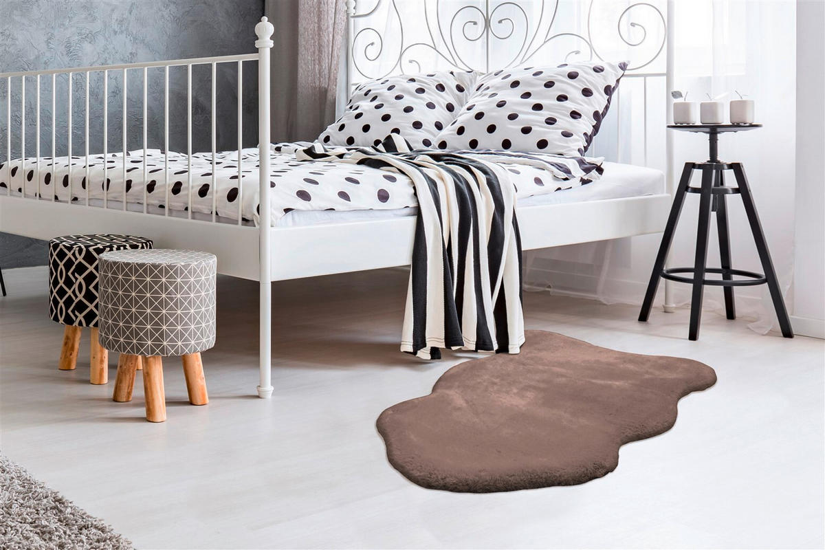 TEPPICH 60/90 cm Rabbit Light 825 Taupe Braun  - Braun, KONVENTIONELL, Kunststoff/Textil (60/90cm)