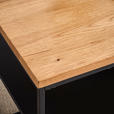COUCHTISCH Eiche furniert, massiv 105/65/44 cm rechteckig Schwarz, Eichefarben  - Eichefarben/Schwarz, Design, Holz/Holzwerkstoff (105/65/44cm) - Novel