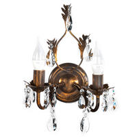WANDLEUCHTE 30/30/20 cm   - Bronzefarben, KONVENTIONELL, Glas/Metall (30/30/20cm)