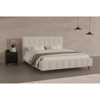 POLSTERBETT 180/200 cm  in Naturfarben  - Schwarz/Naturfarben, Modern, Holz/Textil (180/200cm) - MID.YOU