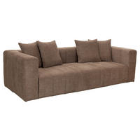 3-SITS SOFFA i brun  - brun/svart, Basics, metall/trä (223/77/91cm) - Pure Home Comfort