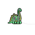 LED-DEKOLEUCHTE Dinosaur 30,5/33,4 cm  - Gelb/Grün, LIFESTYLE, Kunststoff/Metall (30,5/33,4cm) - Novel