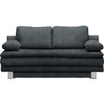 SCHLAFSOFA in Webstoff Anthrazit  - Chromfarben/Anthrazit, Design, Textil/Metall (194/96/86cm) - Novel