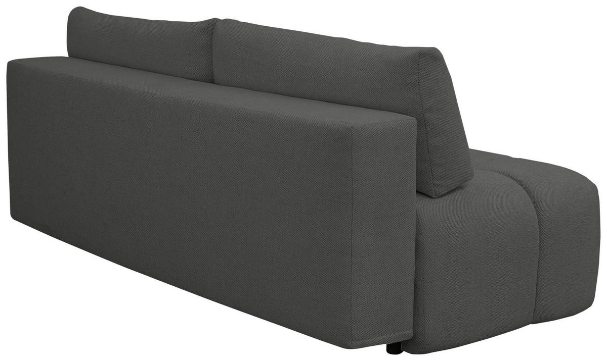 BOXSPRINGSOFA in Chenille Anthrazit  - Anthrazit/Schwarz, MODERN, Kunststoff/Textil (210/72/105cm) - Cantus
