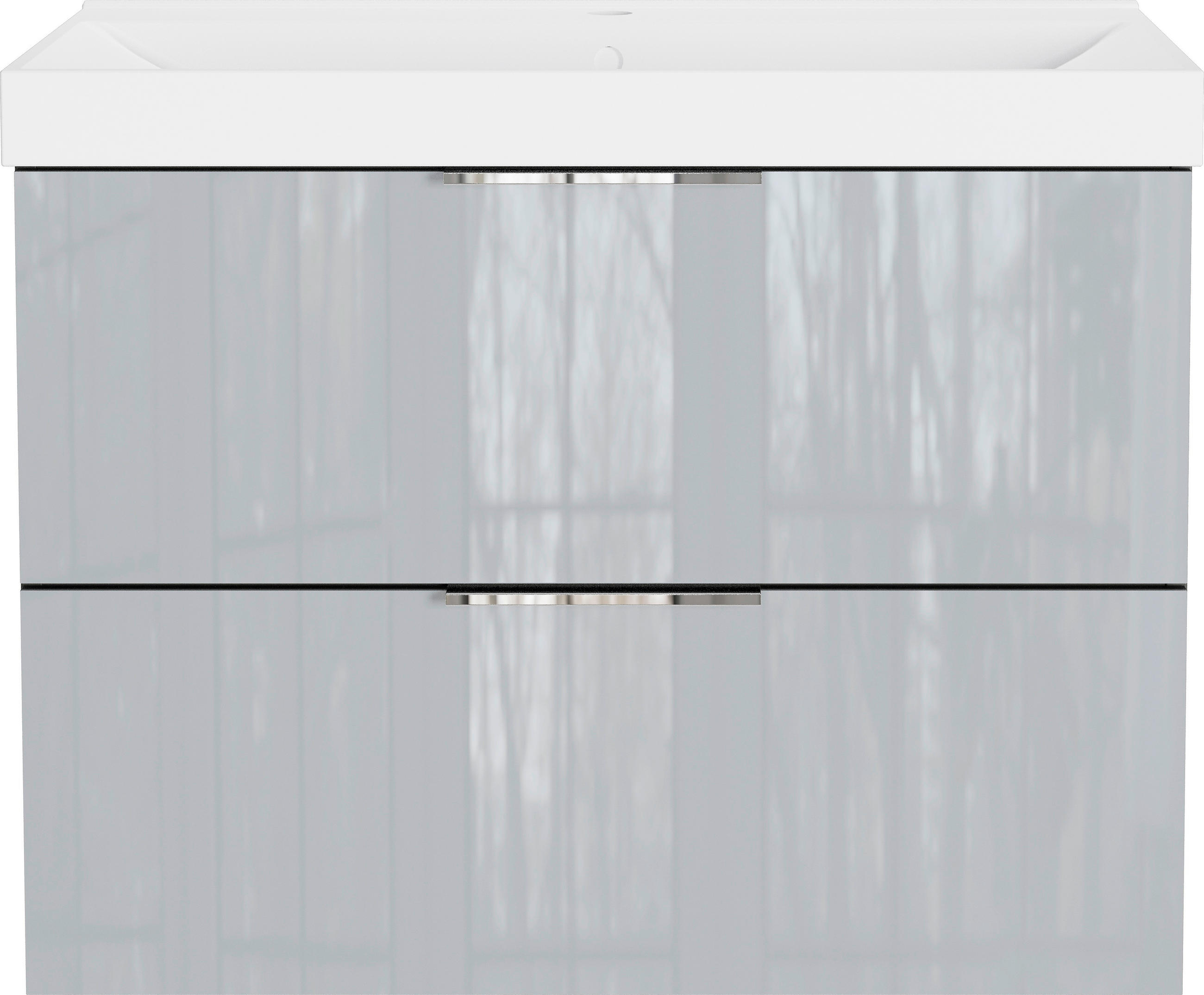 WASCHTISCHKOMBI  - Chromfarben/Silberfarben, Design, Glas/Keramik (81/65/46cm) - Germania