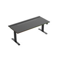 GAMINGTISCH Schwarz  - Schwarz, Design, Holzwerkstoff (180/81,5/64-128cm) - Voleo