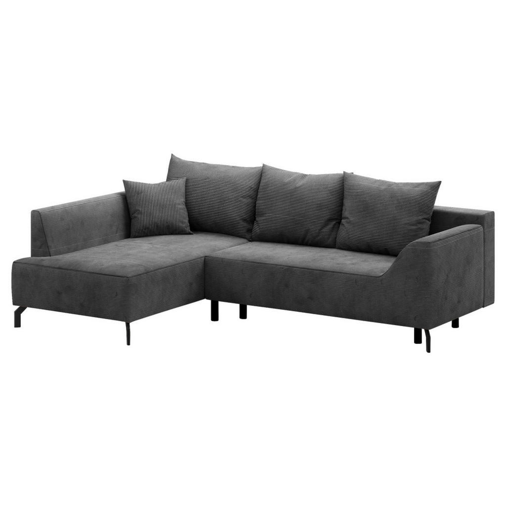 Thumbnail - Mid.you Eckschlafsofa, Silber, Textil, 3-Sitzer, Füllung: Faserbällchen, Schaumstoffflocken,Faserbällchen, Schaumstofffl...