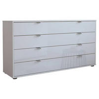 SIDEBOARD  in 141/70/43 cm  - Chromfarben/Schwarz, KONVENTIONELL, Glas/Holzwerkstoff (141/70/43cm) - Dieter Knoll