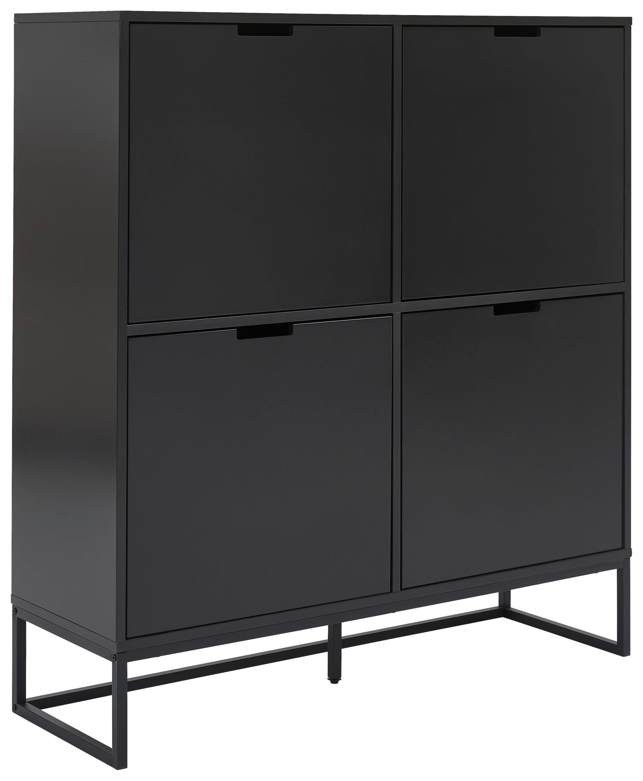 HIGHBOARD  in 120/130/40 cm  - Anthrazit/Schwarz, Design, Holzwerkstoff/Metall (120/130/40cm) - Novel