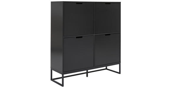 HIGHBOARD  in 120/130/40 cm  - Anthrazit/Schwarz, Design, Holzwerkstoff/Metall (120/130/40cm) - Novel