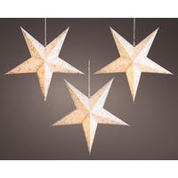 Stea Xmassale - argintiu/alb, Basics, hârtie (60/60/60cm)