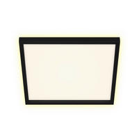 LED-DECKENLEUCHTE 42,2/42,2/4 cm   - Schwarz, Basics, Kunststoff (42,2/42,2/4cm)