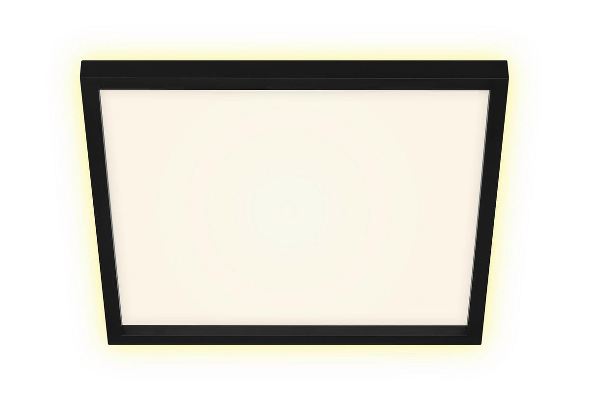 LED-DECKENLEUCHTE 42,2/42,2/4 cm   - Schwarz, Basics, Kunststoff (42,2/42,2/4cm)