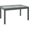 STOL VRTNI  antracit  metal, staklo      - antracit, Basics, staklo/metal (135-270/90/75cm) - Ambia Garden