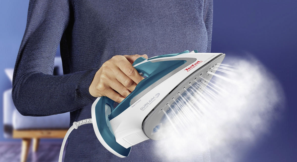 DAMPFBÜGELEISEN - Türkis/Weiß, Basics, Kunststoff/Metall (34/14/18cm) - Tefal