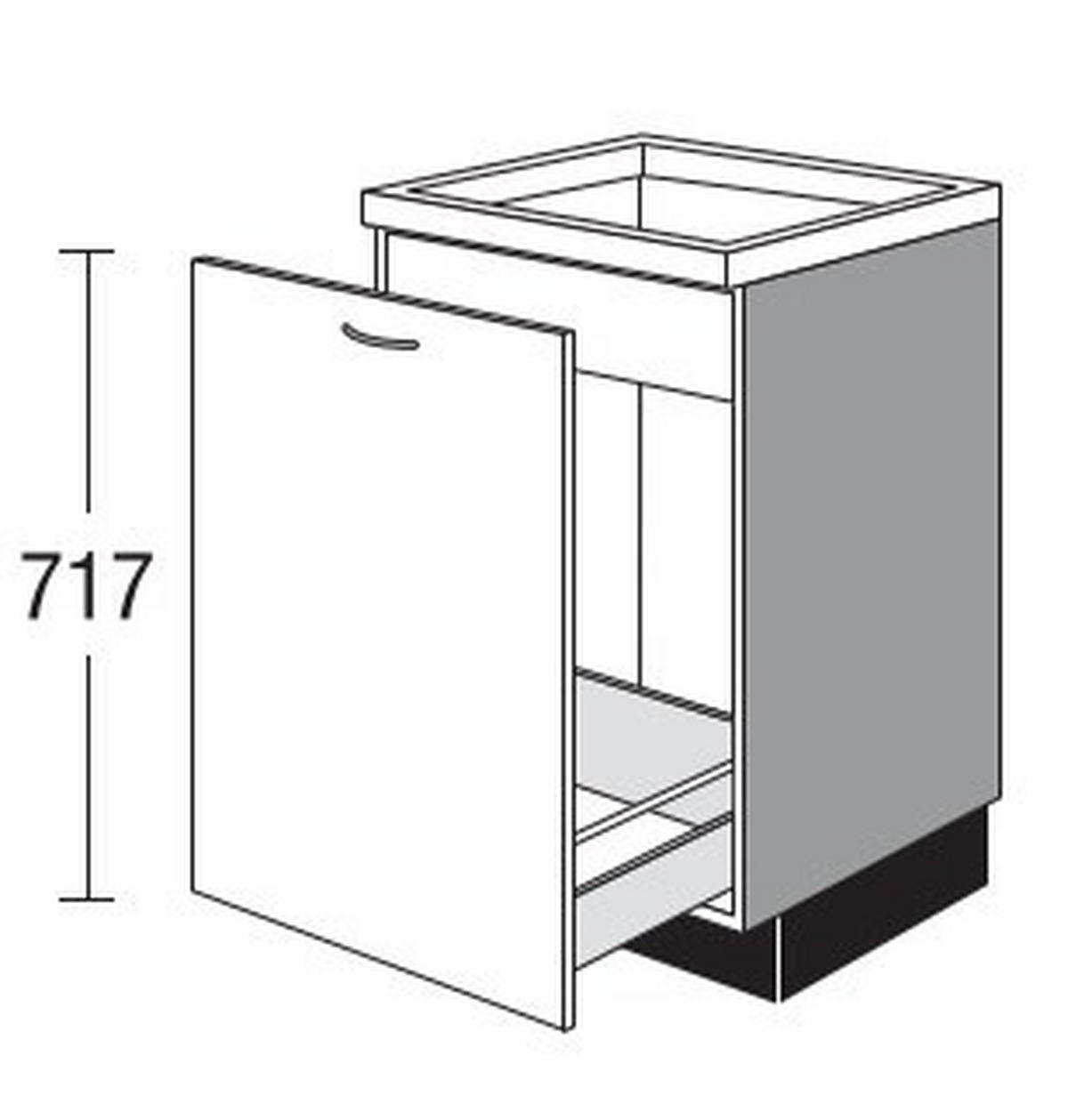 SPÜLENUNTERSCHRANK 60/87,8/57,6 cm  in Weiß  - Edelstahlfarben/Weiß, Basics, Holzwerkstoff/Metall (60/87,8/57,6cm) - Impuls