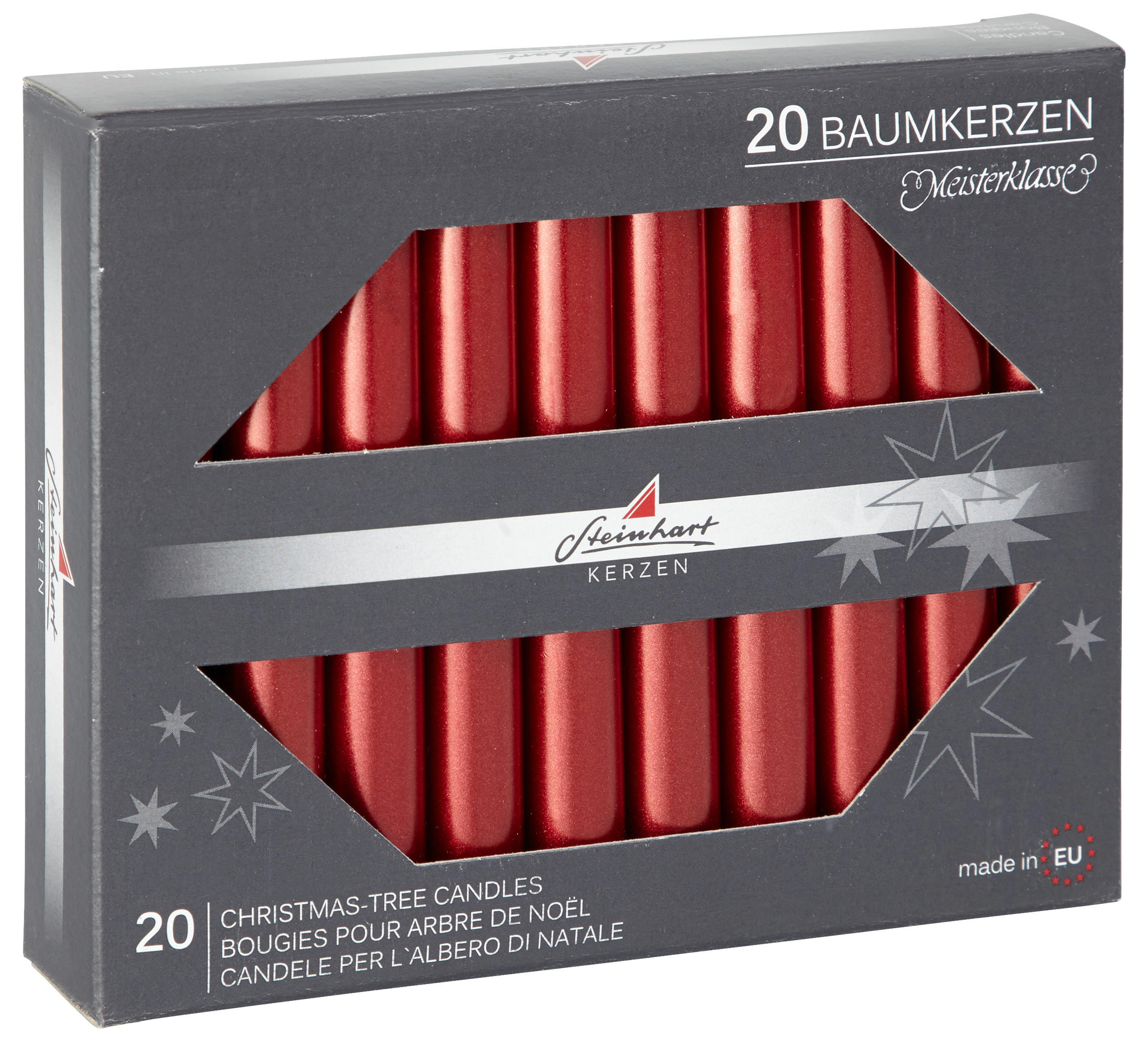 CHRISTBAUMKERZE  - Rot, KONVENTIONELL (1,3/9,5cm)