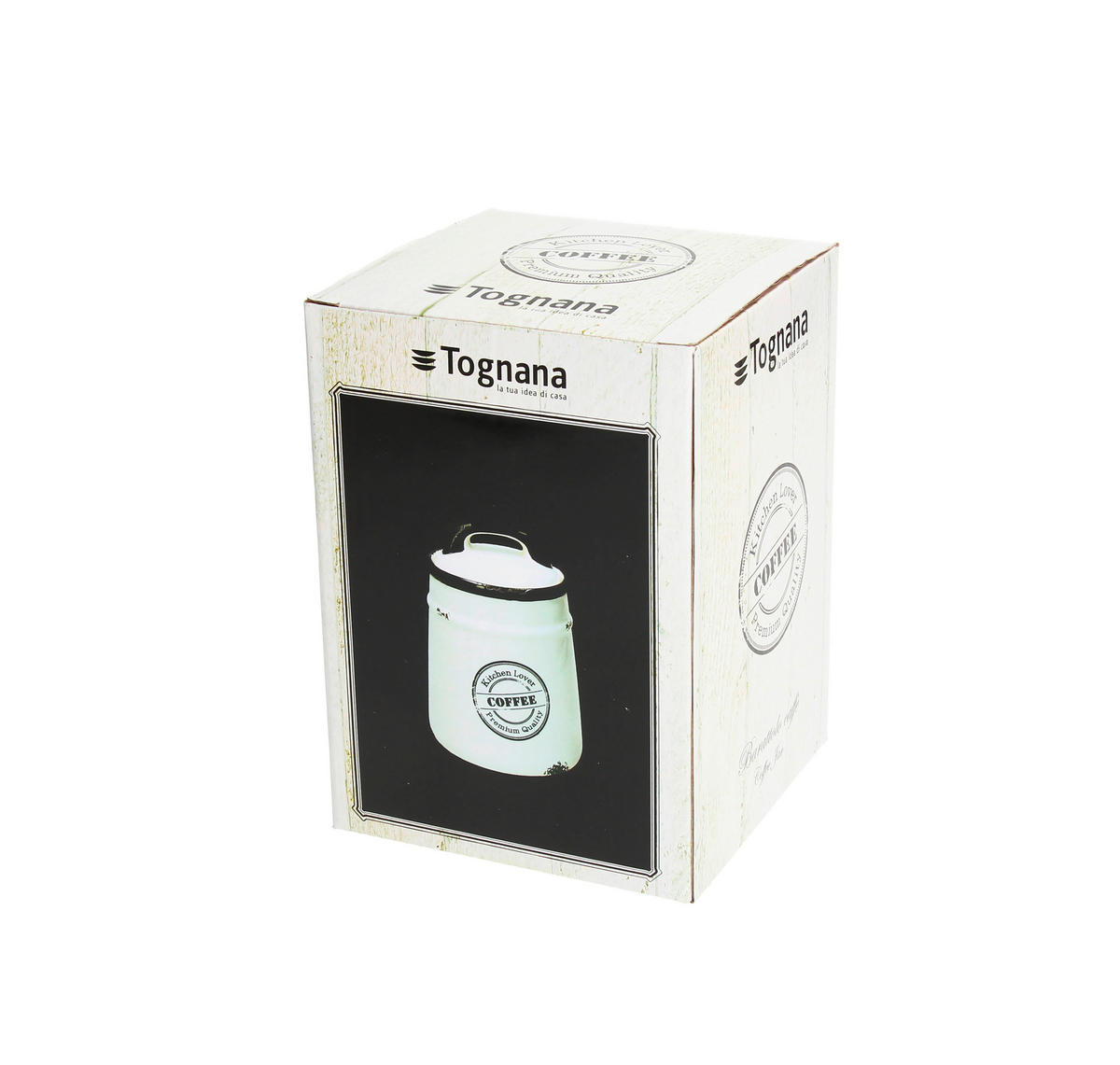 POSODA ZA SHRANJEVANJE  DOLCE CASA URBAN CHIC       12/17.5 cm      - črna/bela, Basics, keramika (12/17.5cm) - Tognana