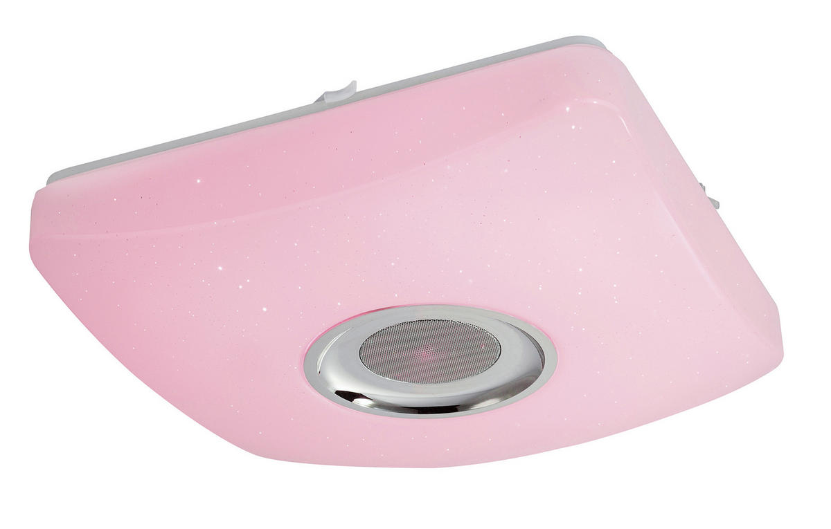 LED-DECKENLEUCHTE 18 W    36,5/36,5/9 cm  - Chromfarben/Weiss, Basics, Kunststoff/Metall (36,5/36,5/9cm) - Globo