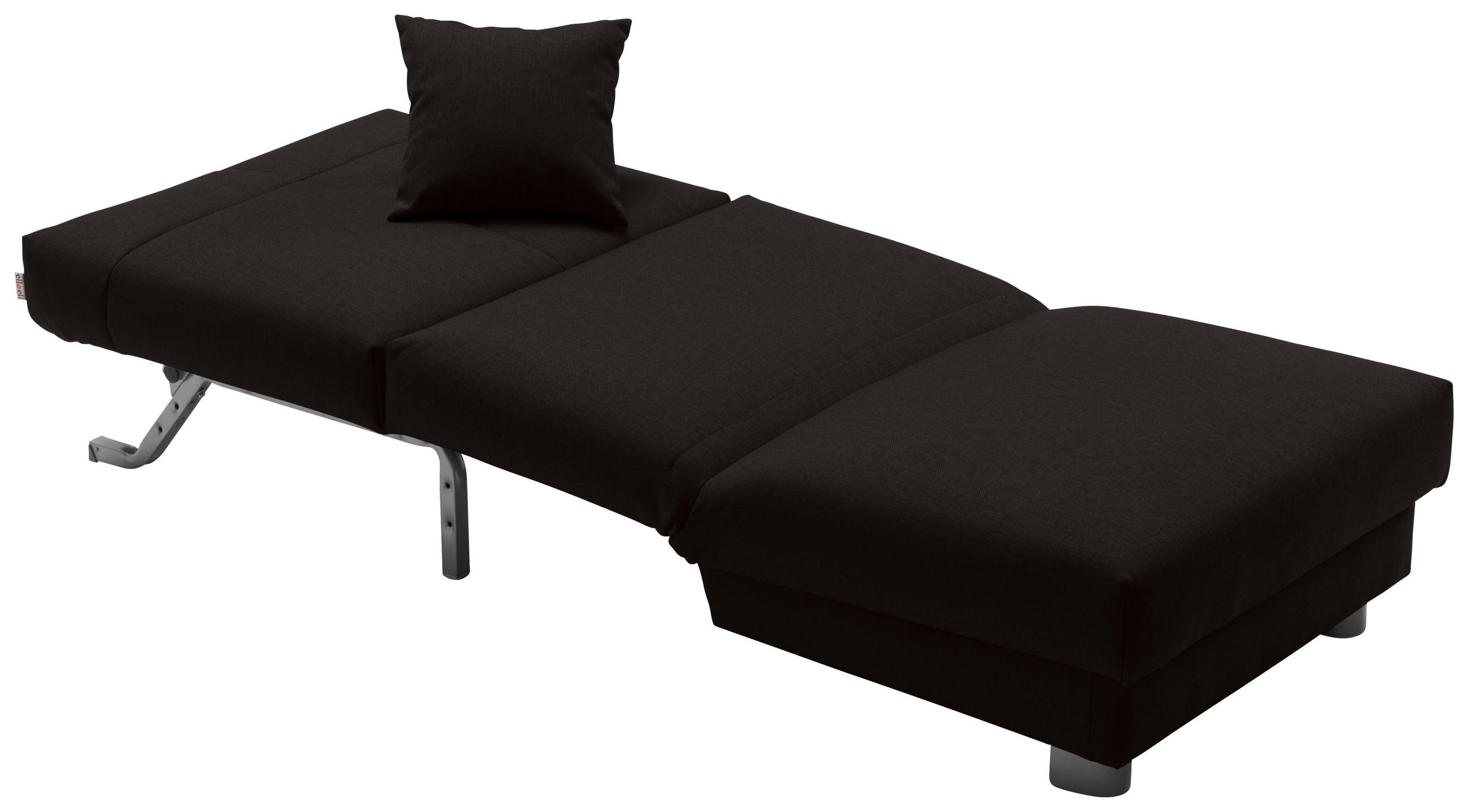 SCHLAFSESSEL Chenille Schwarz    - Schwarz, Design, Textil/Metall (85/85/100cm) - Carryhome