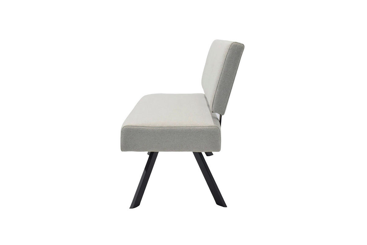 SITZBANK Taupe  - Taupe/Schwarz, MODERN, Textil/Metall (138/83/60cm) - MID.YOU